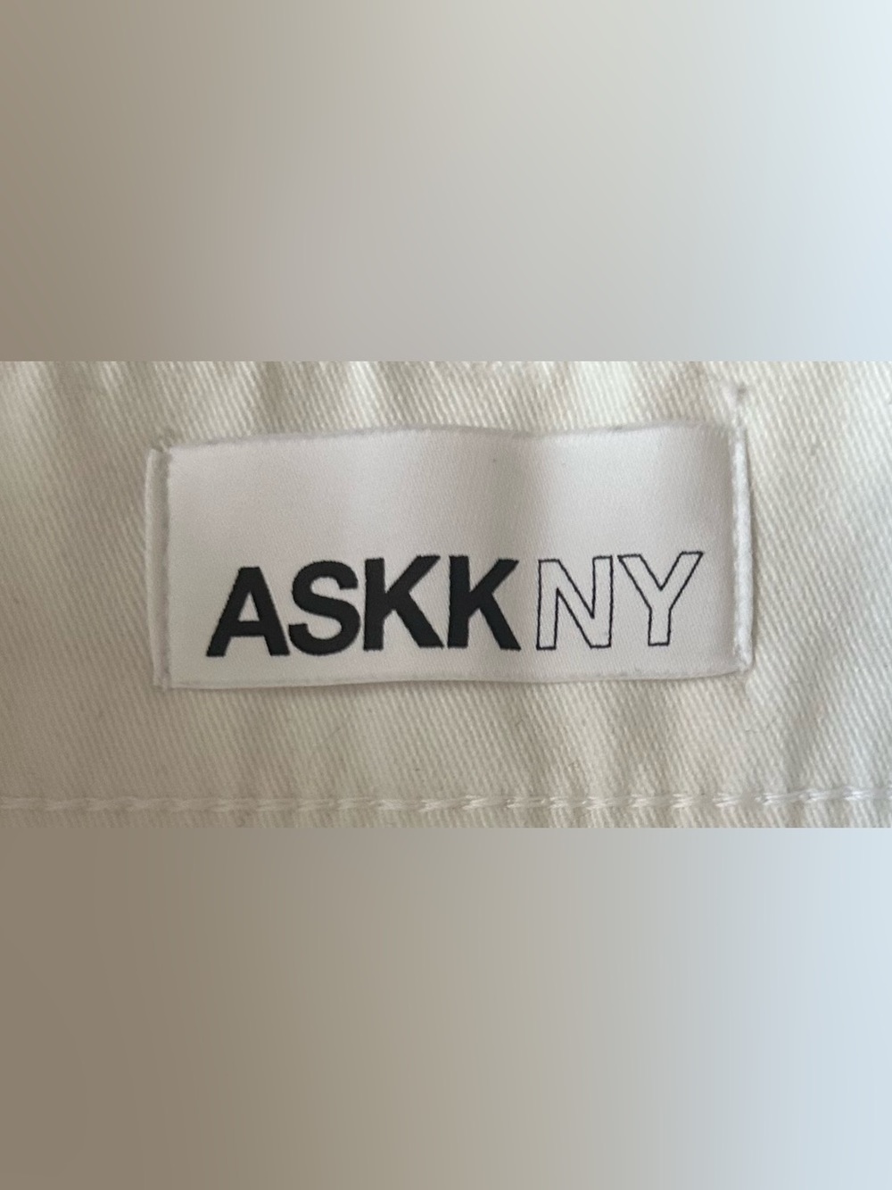 ASKKNY White Sailor Wide-Leg High-Rise Pants Front Pockets Size 27 - Picture 5 of 6